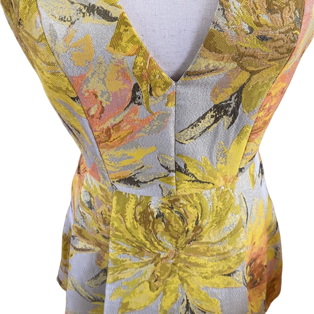 Alice & Olivia V Neck Exposed Zipper Mini Dress - Picture 4 of 5